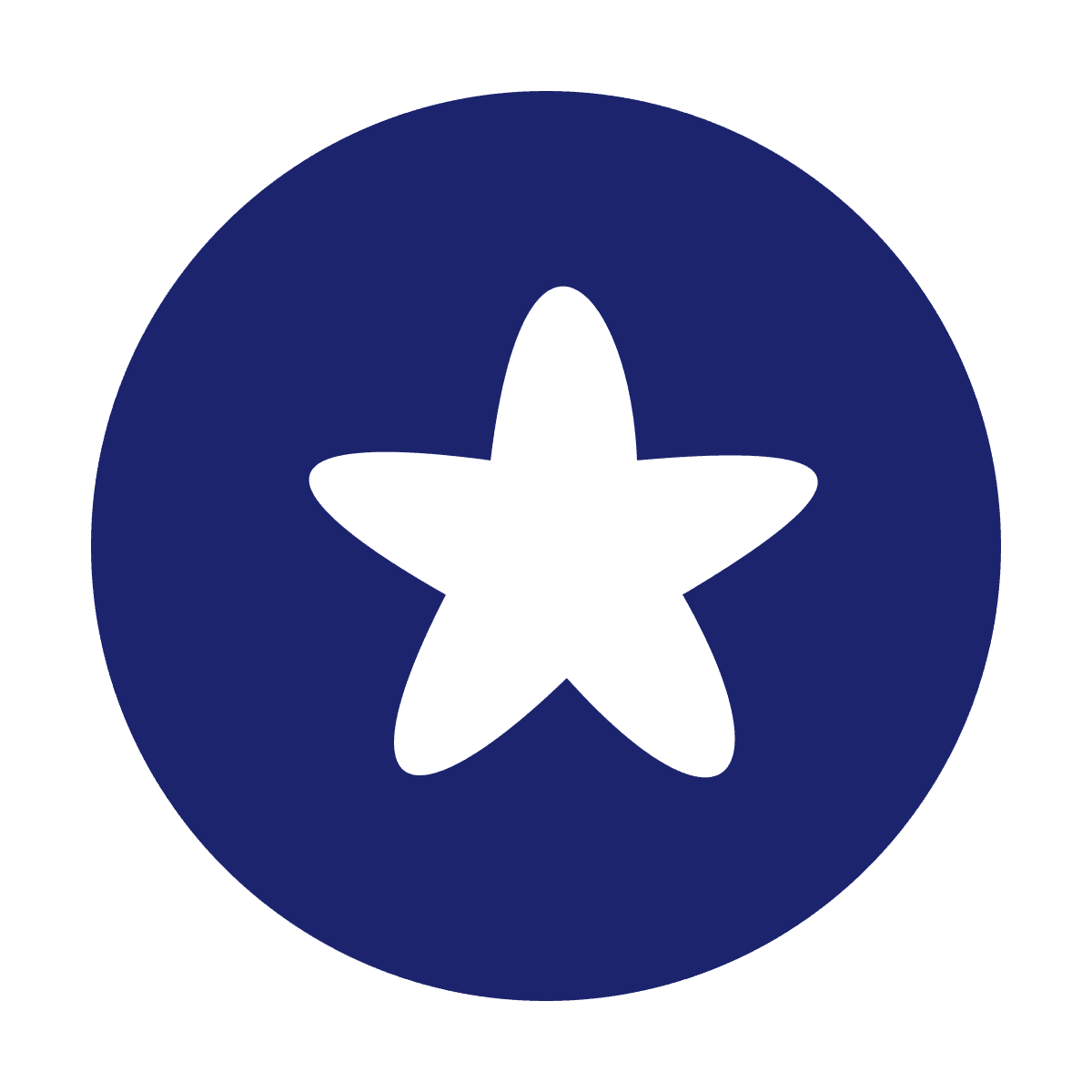 simple rounded star icon emblem