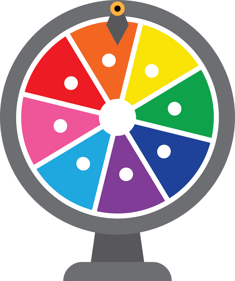 simple spinning wheel with difference colors