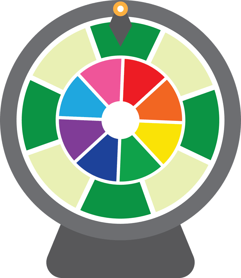simple spinning wheel with difference colors