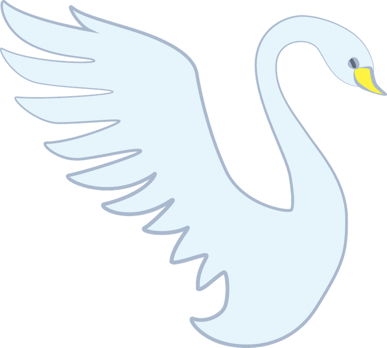 simple swan grunge illustration