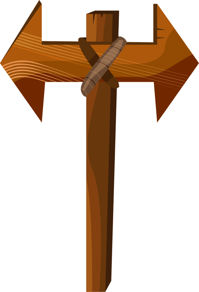 simple wooden signs illustration for directional guidance in rustic settings