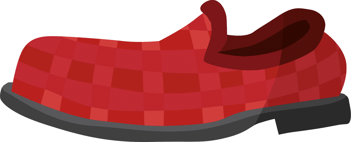 single shoe icon front view in cozy red plaid pattern perfect for casual wear