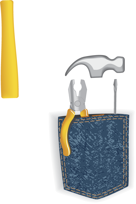 site construction icons vector featuring essential tools for handy workers in a pocket