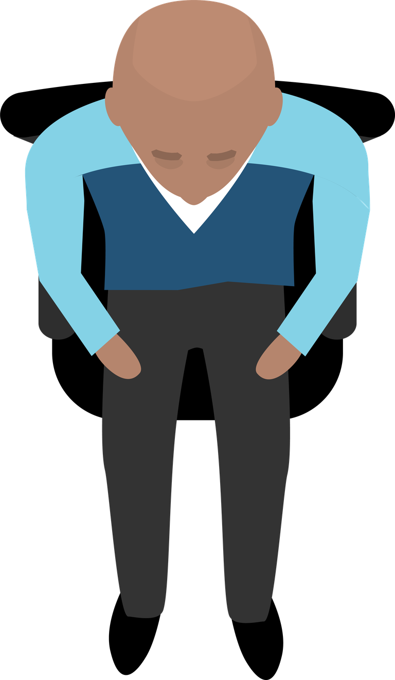 sitting people top view in minimalistic style for modern illustrations and presentations
