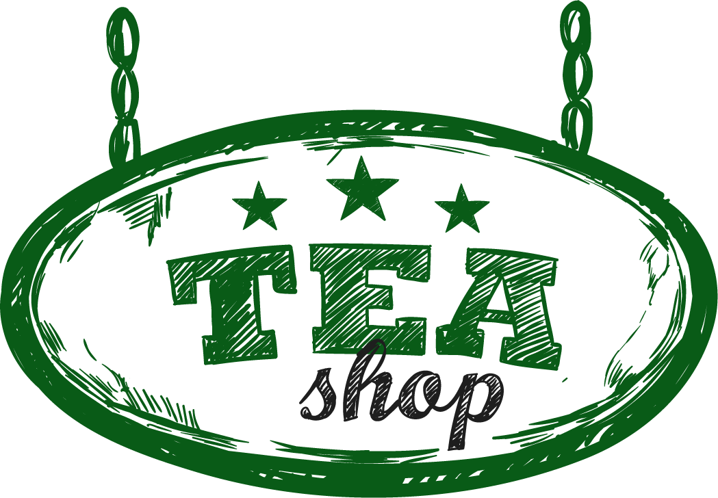 sketch tea logo set for stylish tea shops and cafes with vintage flair