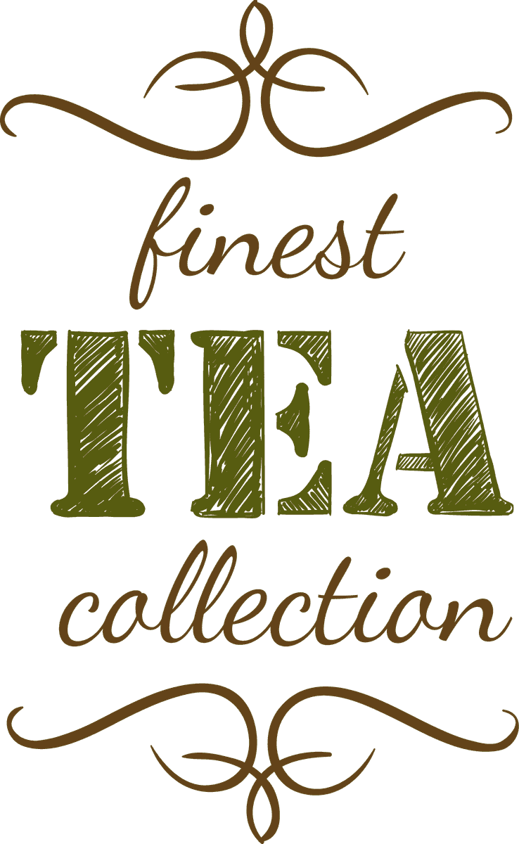 sketch tea logo set featuring elegant typography and decorative flourishes for branding