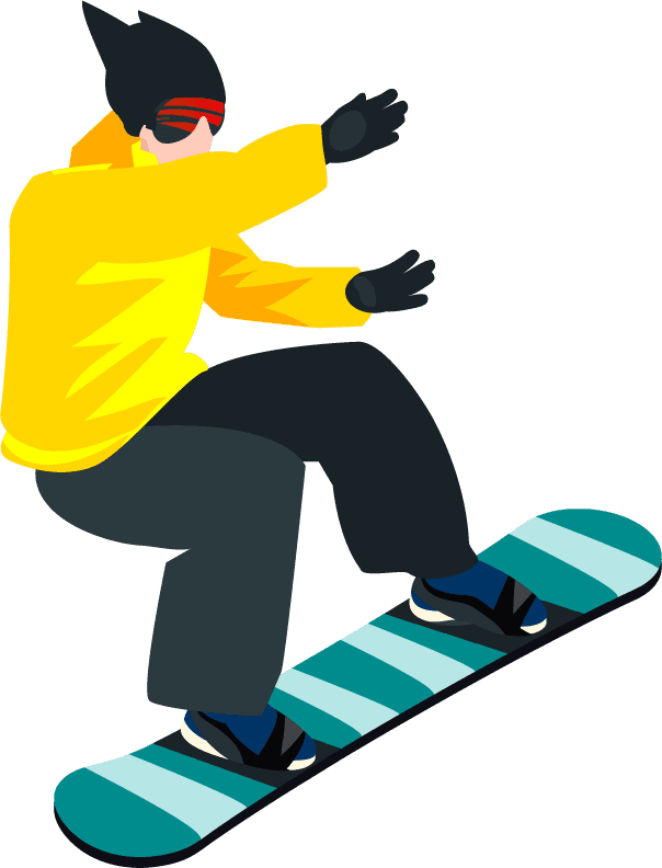 isometric skiing people sports athletes illustration