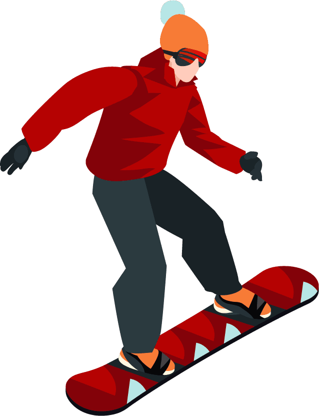 isometric skiing people sports athletes illustration