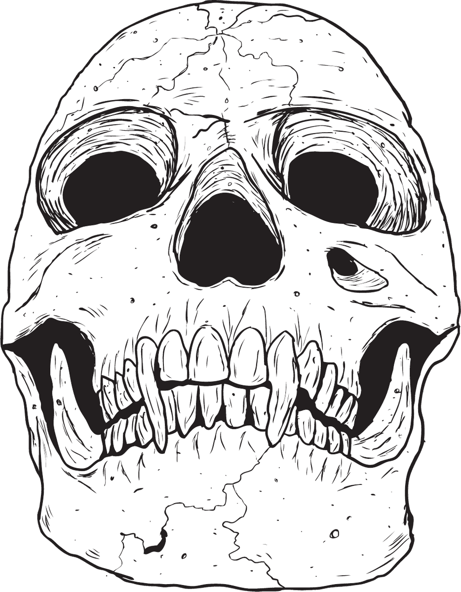 skull and bones terror vectors for spooky themes and Halloween decorations