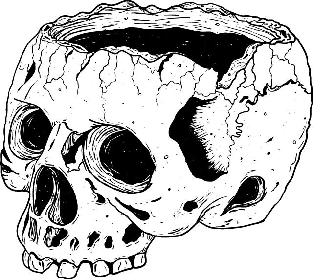 skull and bones terror vectors for eerie Halloween decorations and spooky themes