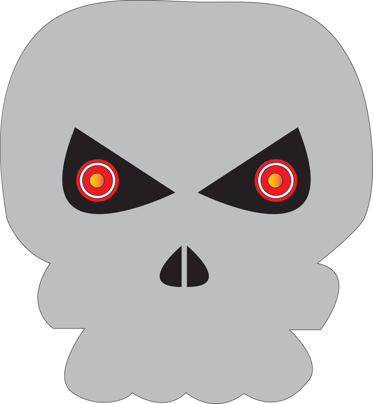 skull icon sets flat sketch funny emotion