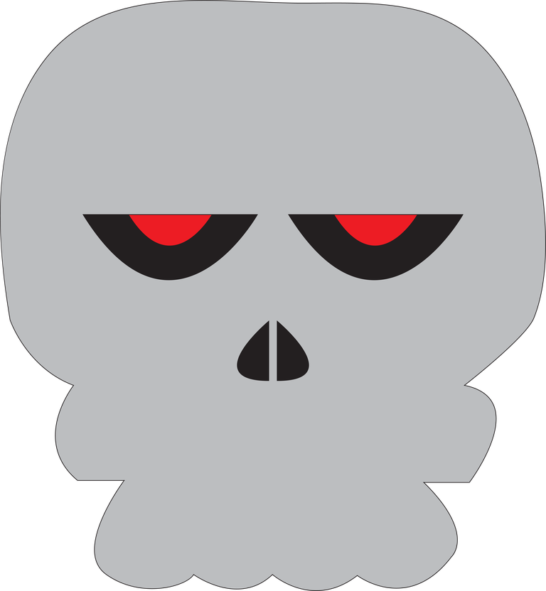 skull icon sets flat sketch funny emotion