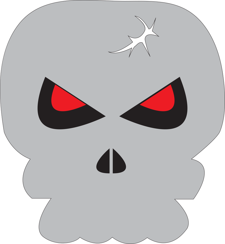 skull icon sets flat sketch funny emotion