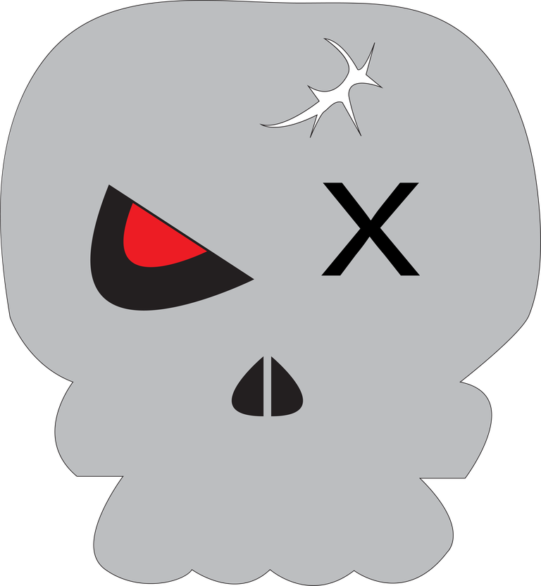 skull icon sets flat sketch funny emotion