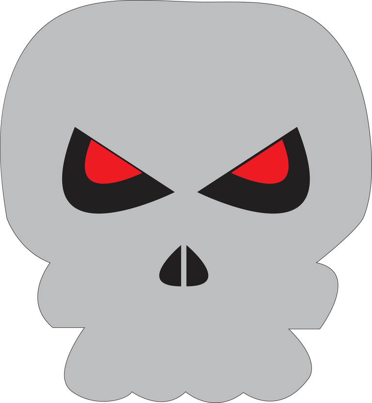 skull icon sets flat sketch funny emotion