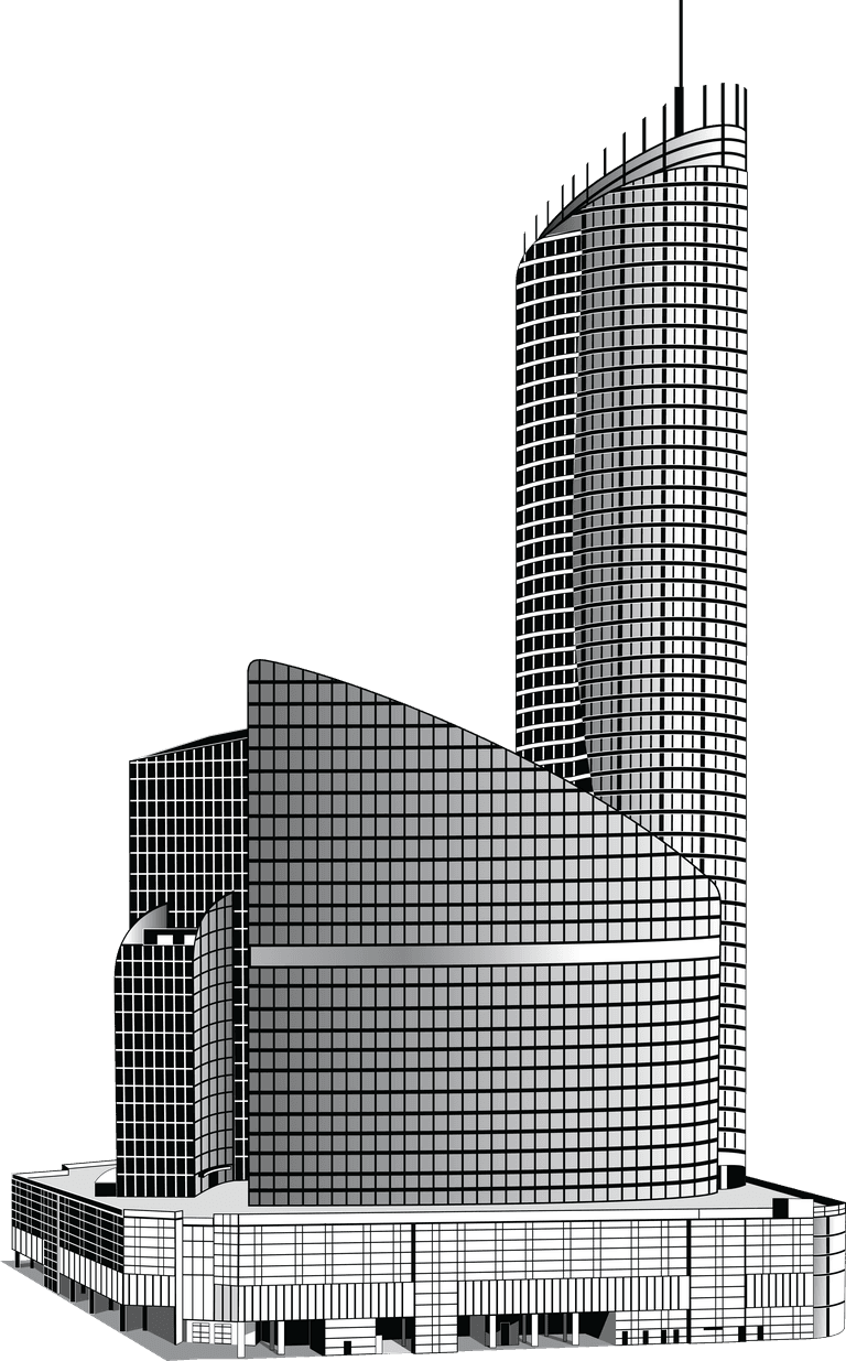 skyscraper pack icon featuring modern architecture for urban planning and development projects