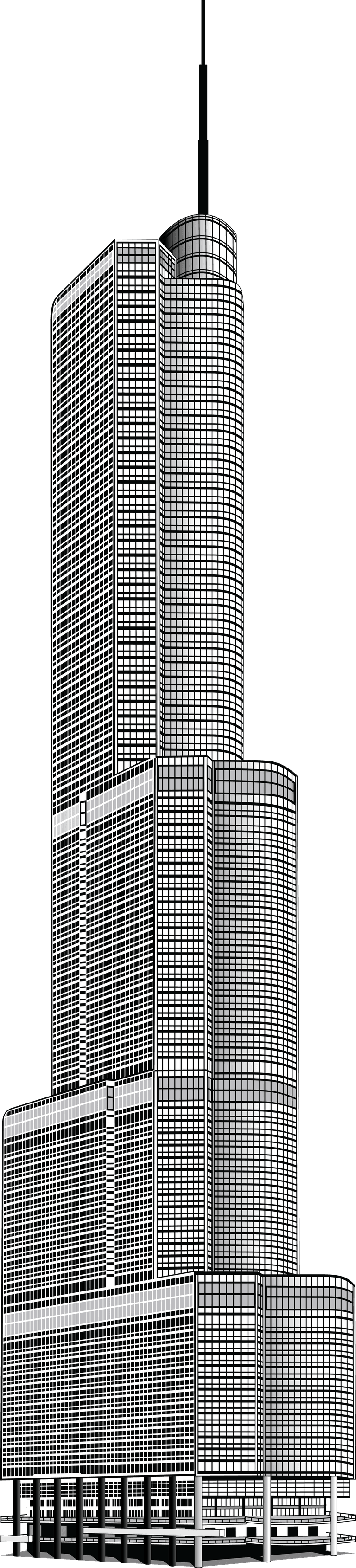 skyscraper pack icon for modern architecture projects and urban development