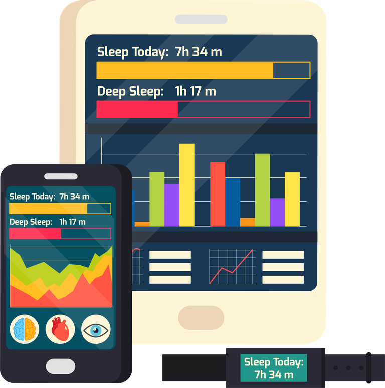 sleep disorder orthogonal flat elements for tracking sleep patterns and improving health habits