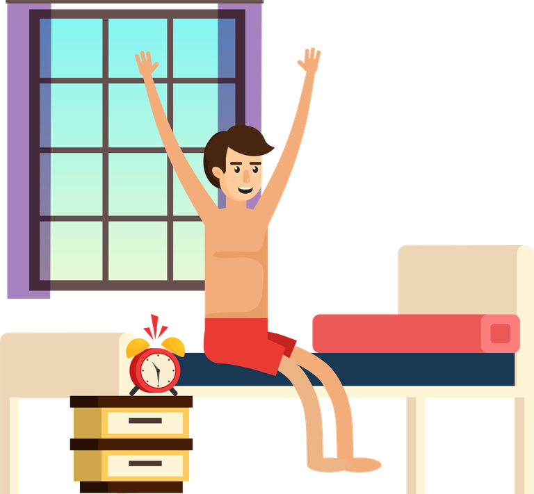 sleep disorder orthogonal flat elements for improving morning routines and wellness