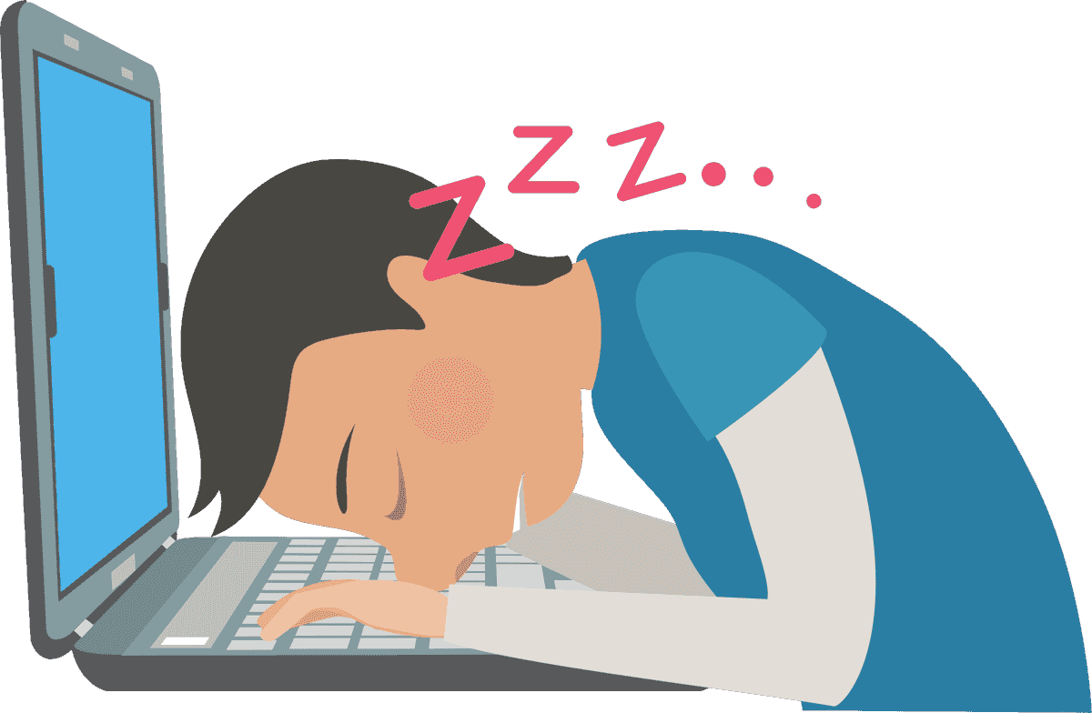 sleep time flat icons for enhancing productivity and well-being during late-night work