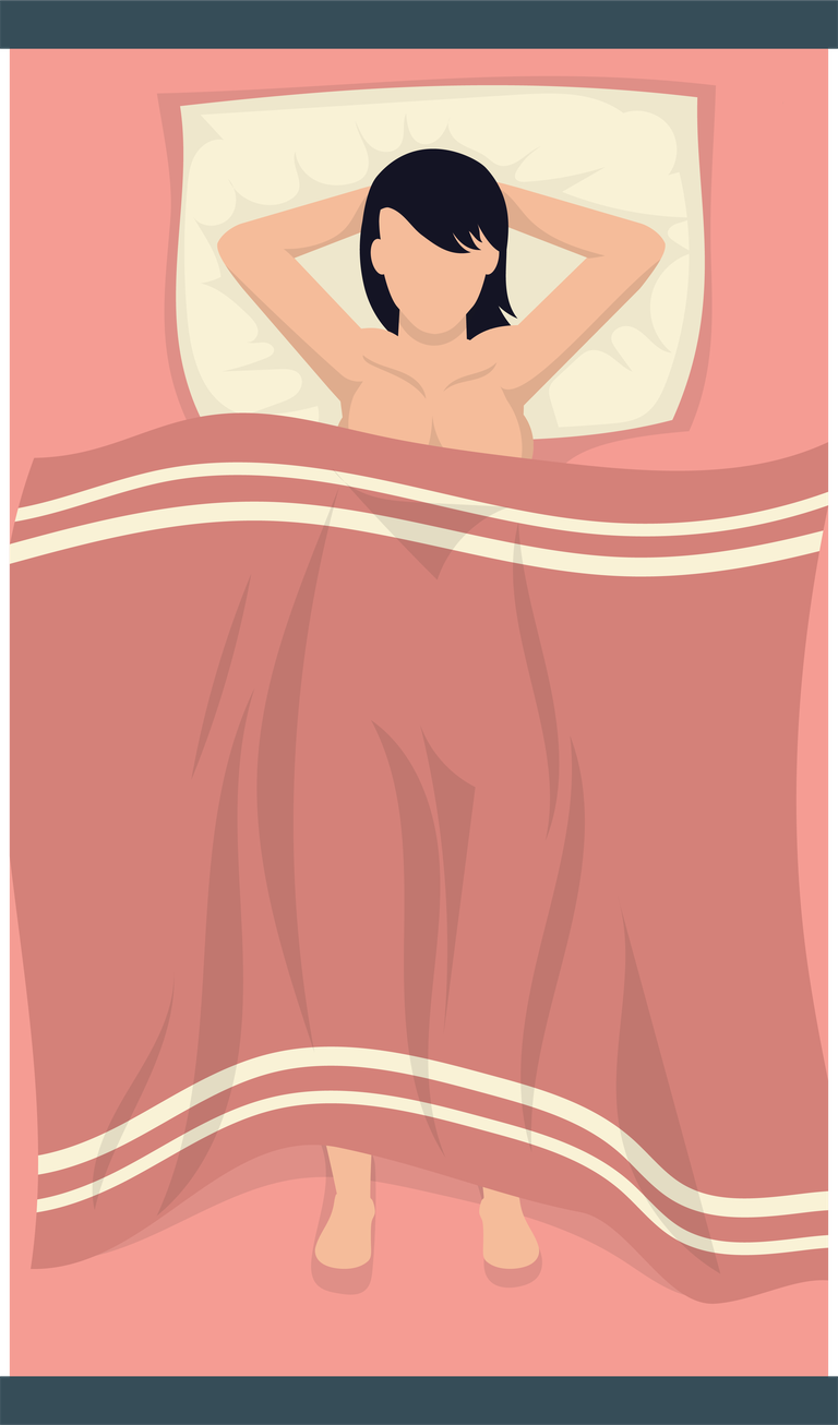 sleeping people flat icon for wellness apps featuring cozy bedding and peaceful ambiance