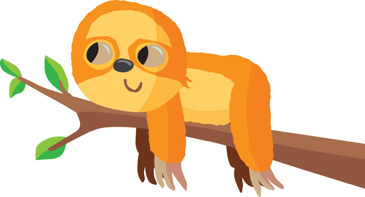 sloth collection of cute animals featuring adorable sloths lounging on branches