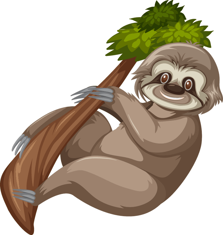 sloth illustration of a group of bugs