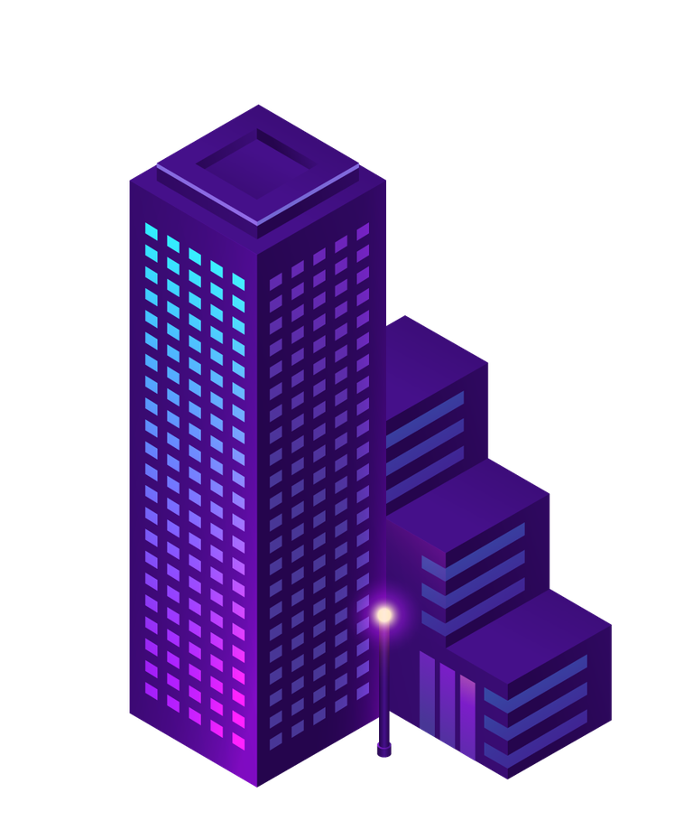 smart city with modern buildings transport