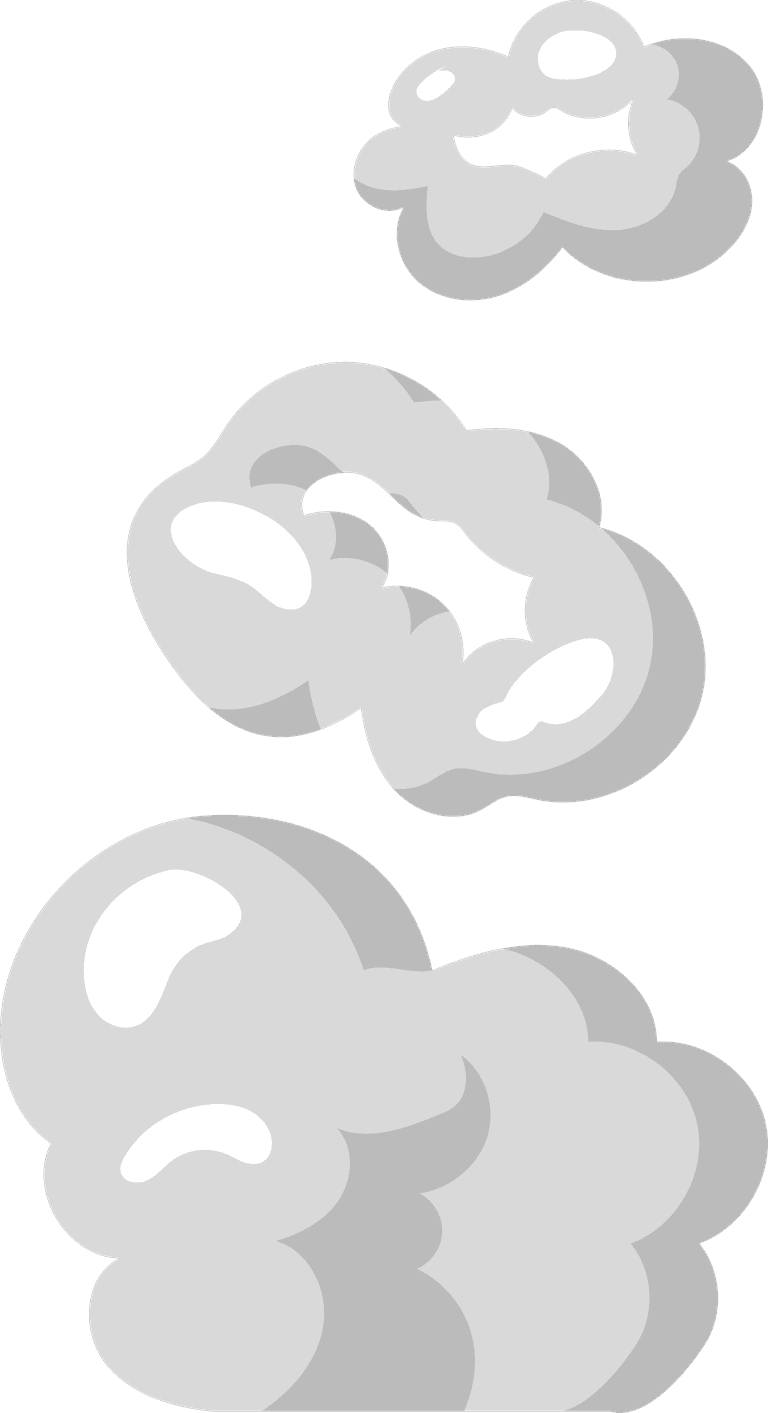 smoke steam clouds set for creative projects and playful illustrations