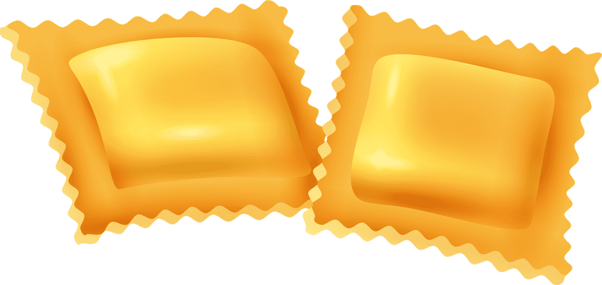 snack pasta realistic set featuring delicious ravioli with rich filling for culinary creations