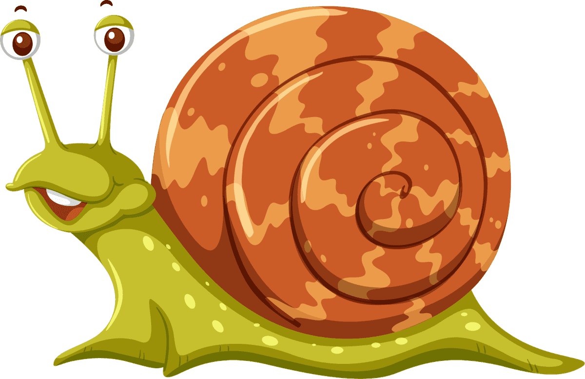 snail illustration of a group of bugs