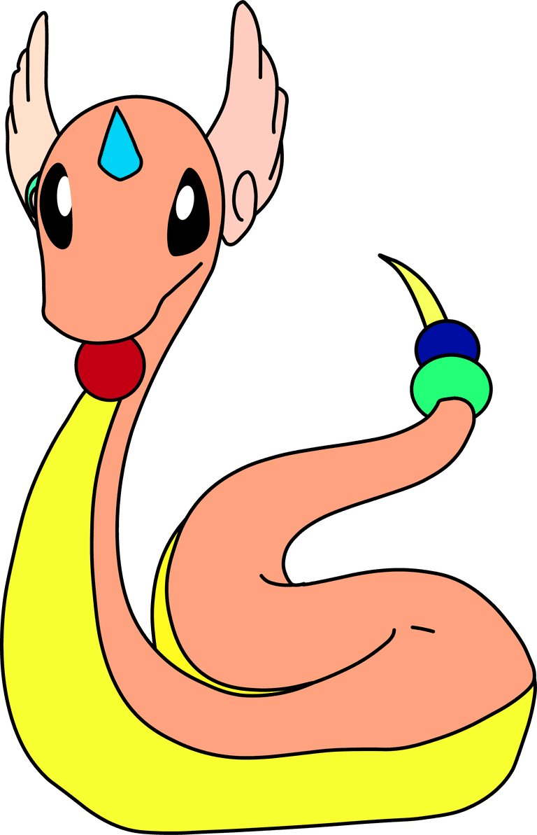 snake pikachu cute funny vector
