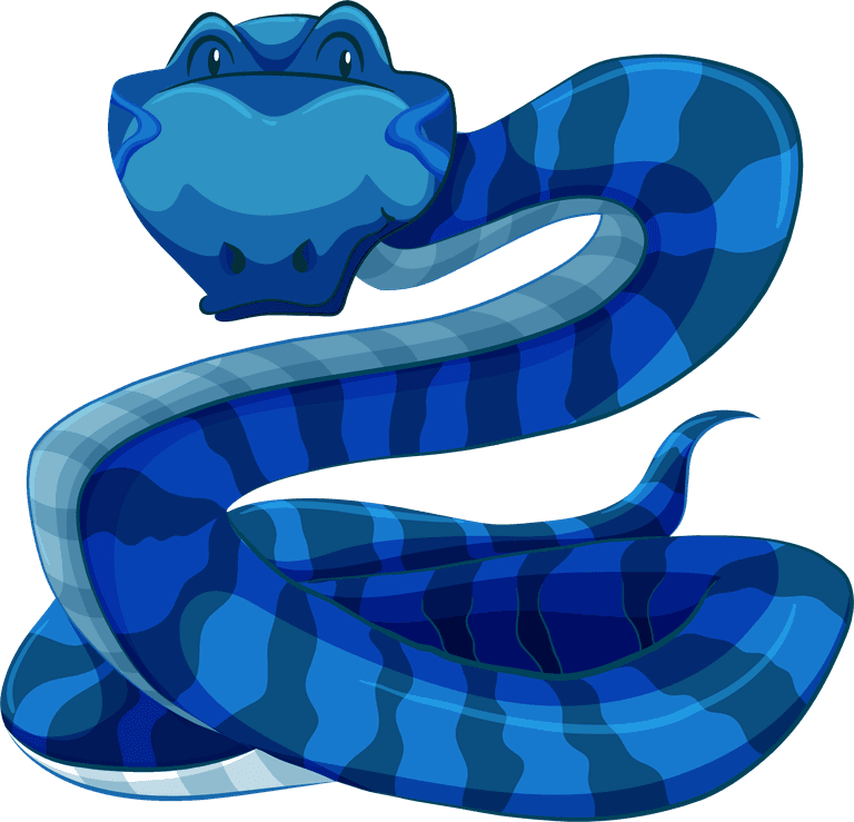 snake different wild animals cartoon characters