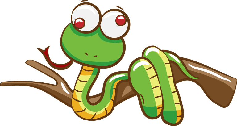 snake kawaii cartoon snakes isolated on white background