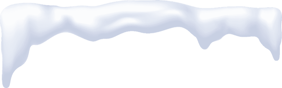snow capes piles transparent for winter themes and holiday decorations