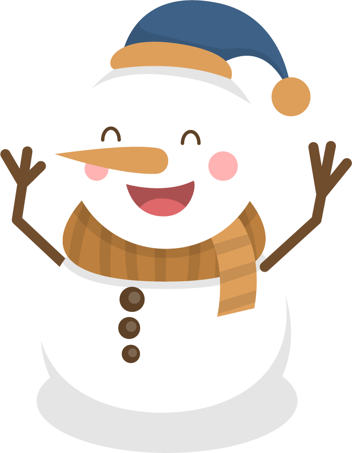 snowman character collection flat cheerful snowmen with hats and scarves