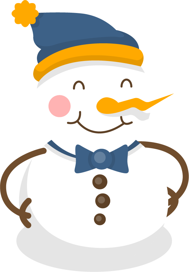 charming snowman character collection flat style for festive greetings and decorations