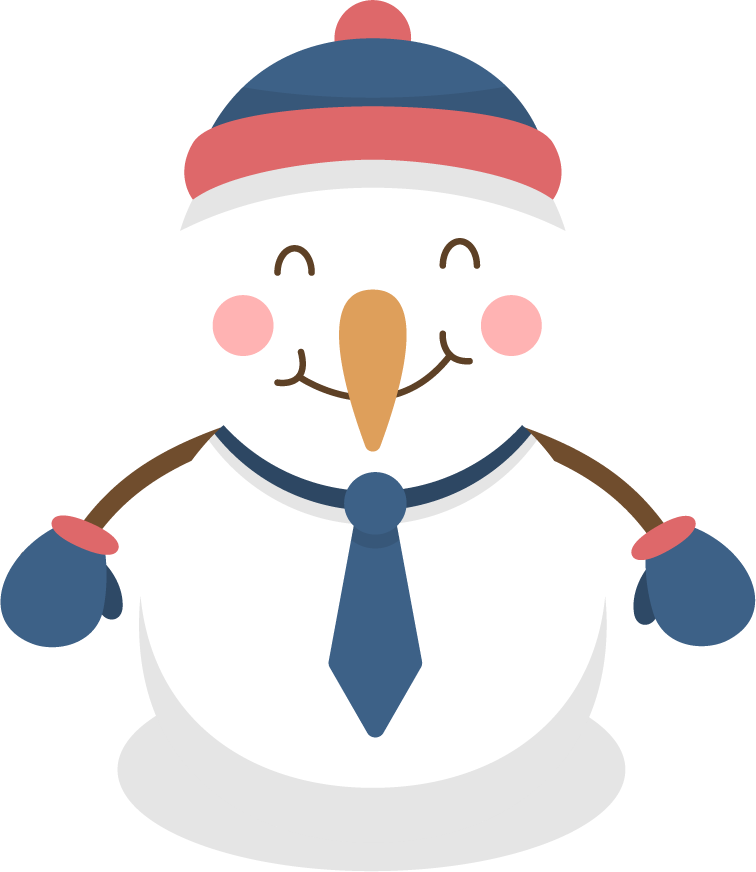 adorable snowman character collection flat for festive decorations and winter themes