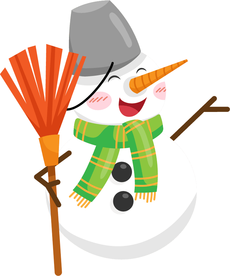 snowman characters in various poses and scenes merry
