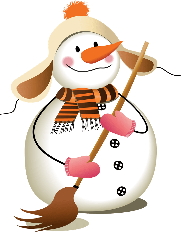 snowman cute christmas snowman vector