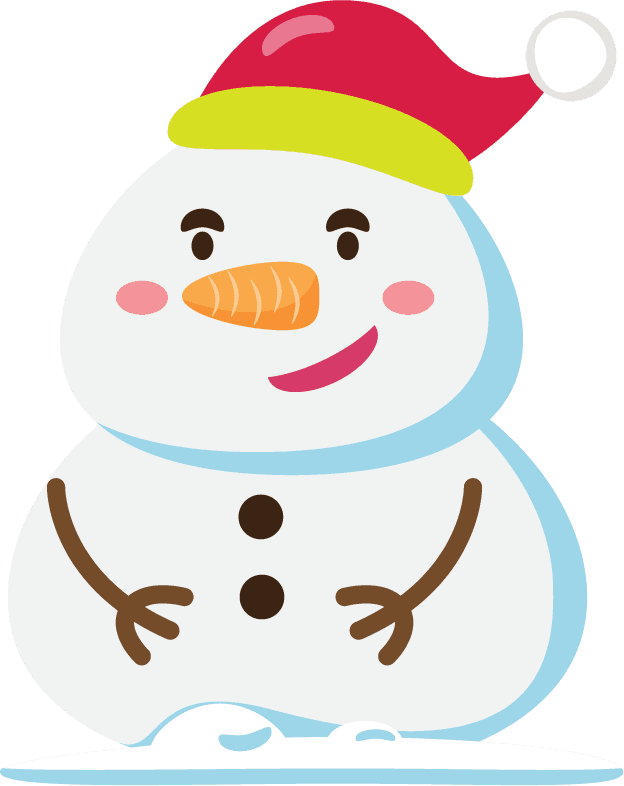 snowman in different activity design element for invitation