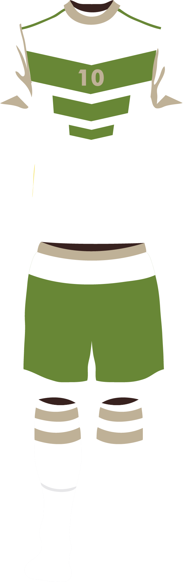 soccer elements dark green various symbols