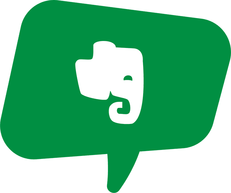 social media icon collection featuring modern elephant logo for productivity apps