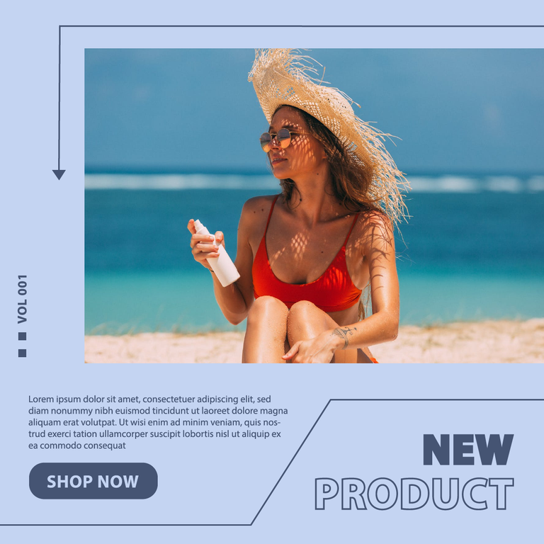 summer styled social media post template