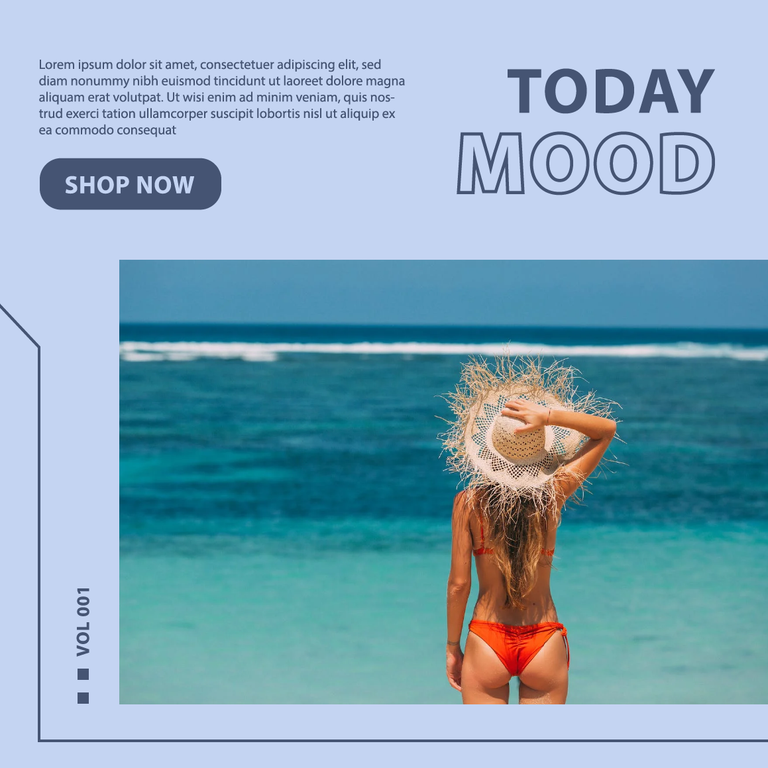 summer styled social media post template