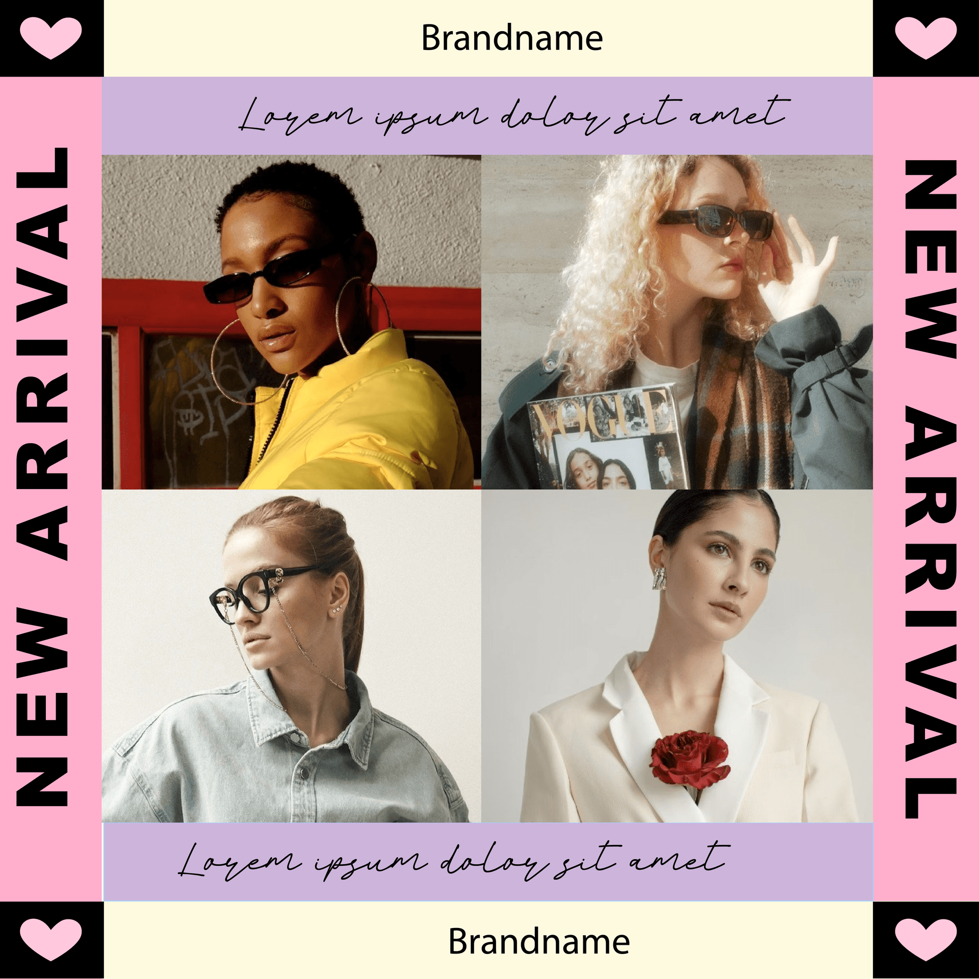 energetic new arrival social media post for modern fashion brands