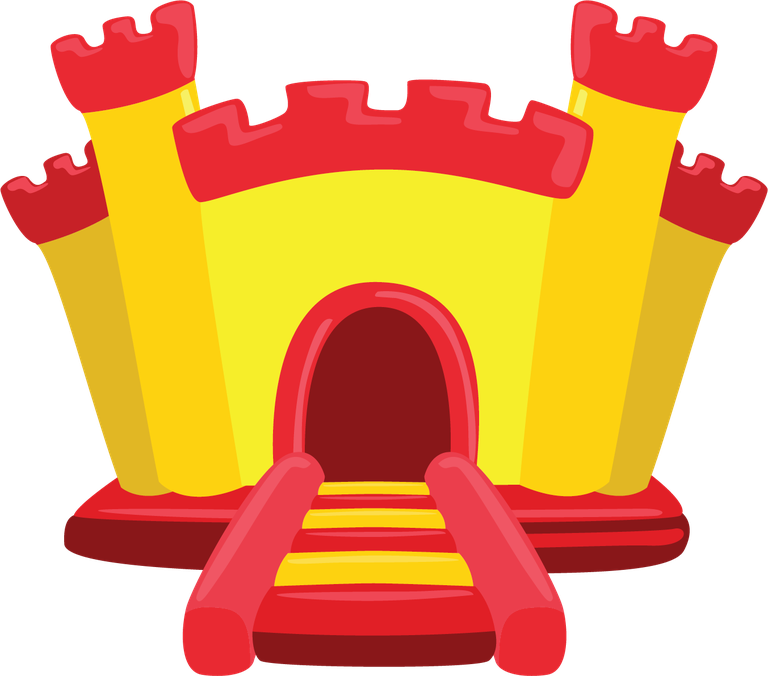 sof bounce house vector featuring vibrant colors and fun design for children's entertainment