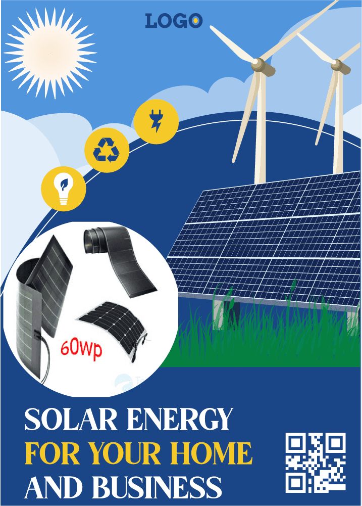 solar energy advertising poster sun batteries electrical trames
