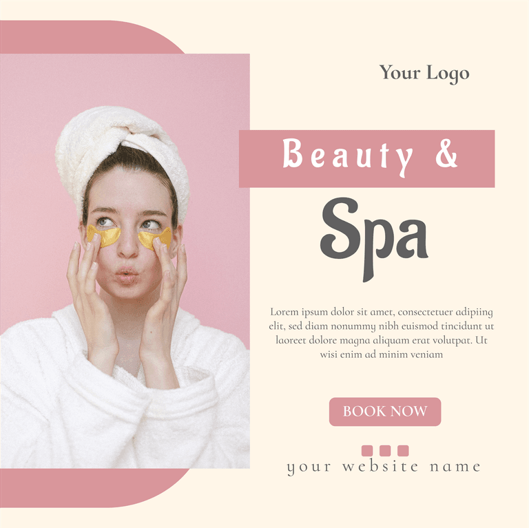 spa ads social media instagram post template