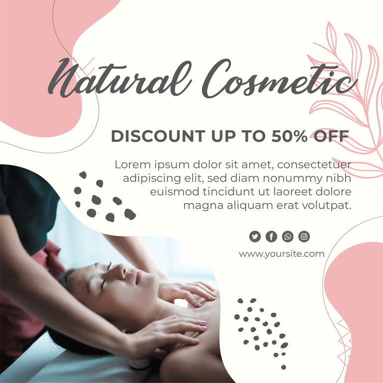 spa discount social media posts template